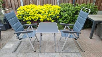Dukdalf dynamic campingstoelen + tafel zgan, antraciet  beschikbaar voor biedingen