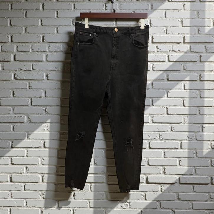 Asos Jeans Maat W34 L36 Zwart Ripped Distressed Grunge, Kleding | Dames, Spijkerbroeken en Jeans, Zo goed als nieuw, W33 - W36 (confectie 42/44)