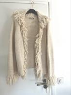Trui vest ecru grijs rood 38 40 Pauw Anneclaire, Kleding | Dames, Ophalen of Verzenden, Zo goed als nieuw, Maat 38/40 (M)