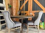 Tafel met stoelen, Huis en Inrichting, Tafels | Eettafels, Ophalen, 100 tot 150 cm, Rond, Zo goed als nieuw