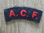 Schoudertitel A.C.F. Army Cadet Force., Ophalen of Verzenden, Landmacht, Engeland, Embleem of Badge