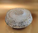 Mid Century plafondlamp. Ufo lamp. Dik bewerkt glas., Antiek en Kunst, Ophalen of Verzenden