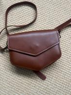 Elvy leren tas - buideltas, schouder, crossbody, Ophalen of Verzenden, Zo goed als nieuw, Bruin, Schoudertasje
