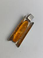 X148 Prachtige zilveren Fischland hanger Amber, Sieraden, Tassen en Uiterlijk, Antieke sieraden, Ophalen of Verzenden, Zilver