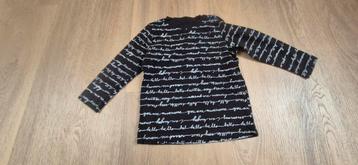 Longsleeve met tekst, maat 74 beschikbaar voor biedingen