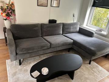 Hoekbank met chaise longue rechts - Rib Vergrijsd Groen beschikbaar voor biedingen