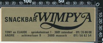 Sticker: Snackbar Wimpya - Zutendaal - Maaseik beschikbaar voor biedingen