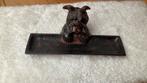 Pennenhouder met buldog, engels model, 23 cm breed, Antiek en Kunst, Ophalen