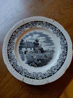 Antiek Bord met Boerderij Voorstelling, Antiek en Kunst, Antiek | Wandborden en Tegels, Ophalen