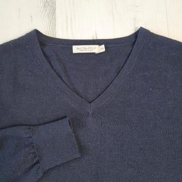 Suitsupply heren trui M 100% merino wol marineblauw V-hals beschikbaar voor biedingen