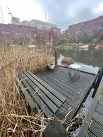 Drijvend hardhouten terras/ steiger/vlot, Tuin en Terras, Overige Tuin en Terras, Gebruikt, Overige typen, Ophalen