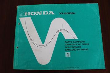 Honda XL500Sz 1979 parts catalogue XL 500 Sz teile katalog
