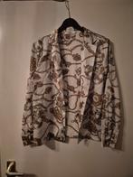 Witte blouse met kettingprint - Maat M, Maat 38/40 (M), Daphnea, Wit, Ophalen of Verzenden