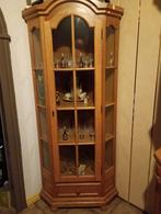 Blanke eiken hoek vitrine kast, Huis en Inrichting, Kasten | Vitrinekasten, Ophalen, 50 tot 100 cm, Zo goed als nieuw, 150 tot 200 cm
