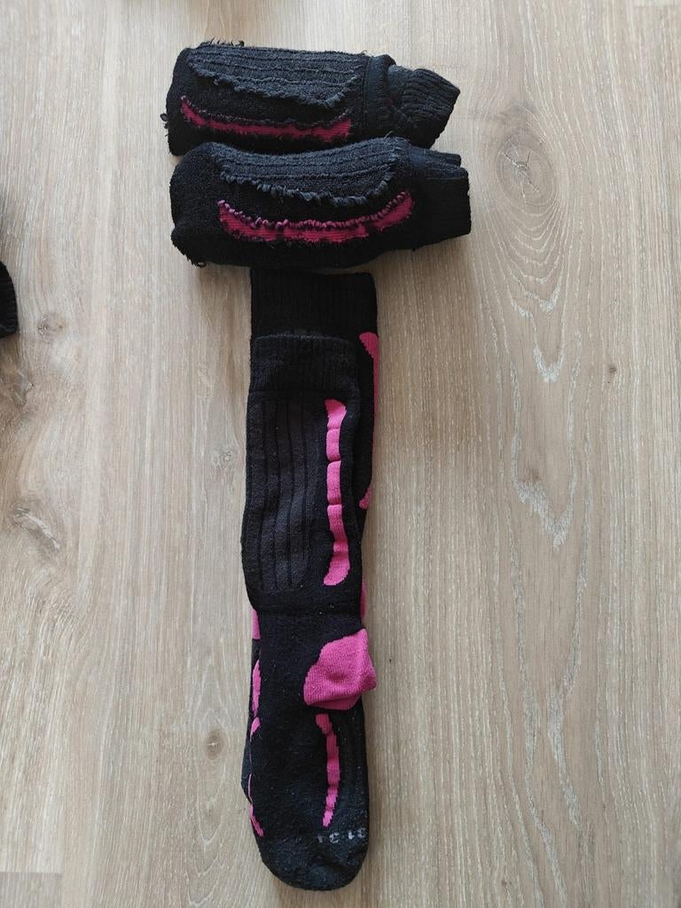 3 paar skisokken Falcon maat 31-34., Ophalen of Verzenden, Gebruikt, Falcon, Meisje