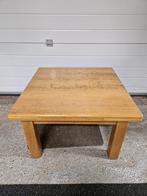 Massief eiken salontafel vierkant, Huis en Inrichting, Ophalen, 50 tot 100 cm, 50 tot 100 cm, Zo goed als nieuw