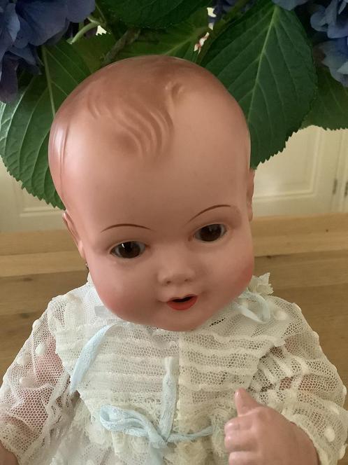 Antieke Cellba popjes, 30 en 29 cm., Verzamelen, Poppen, Zo goed als nieuw, Ophalen of Verzenden