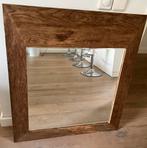 Houten Spiegel met Robuuste Lijst, Huis en Inrichting, Woonaccessoires | Spiegels, Ophalen, Gebruikt, 100 tot 150 cm, 75 tot 100 cm