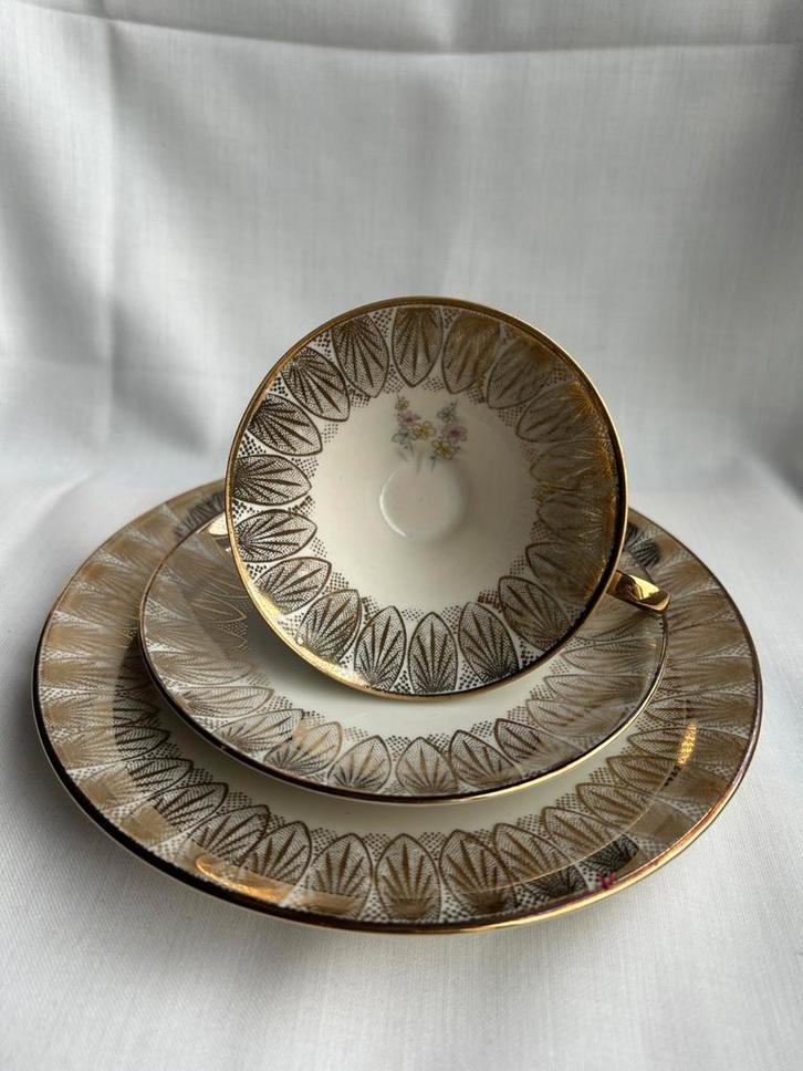 Vintage Bareuther Bavaria 3-delig porseleinen set, Antiek en Kunst, Antiek | Servies los, Ophalen of Verzenden
