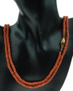 Sale! Lange bloedkoraal antieke ketting 14k slot goud dames, Sieraden, Tassen en Uiterlijk, Antieke sieraden, Verzenden, Goud