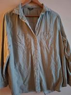 Olijfgroene blouse rib mt 46, Ophalen of Verzenden, Zo goed als nieuw