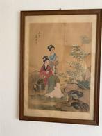 Fraai gedetailleerd Chinees werk Vrouwen in een tuin, Antiek en Kunst, Ophalen of Verzenden