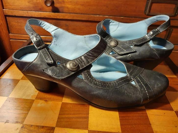 Durea zgan leer mt 40,5 K is breed, Kleding | Dames, Schoenen, Zo goed als nieuw, Overige typen, Zwart, Ophalen of Verzenden