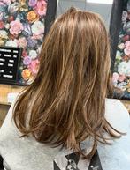 Haarwerk, pruik, warm lichtbruin middenbruin, Sieraden, Tassen en Uiterlijk, Uiterlijk | Haarverzorging, Ophalen of Verzenden