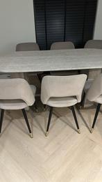 Travertin Eettafel, Ophalen of Verzenden, Zo goed als nieuw, Metaal