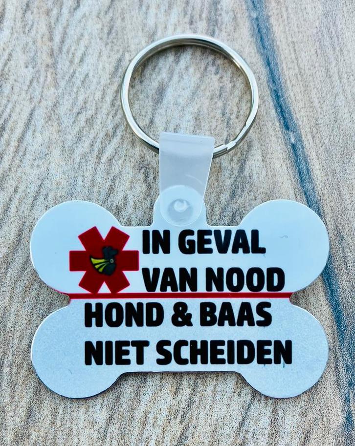 DogTag Metaal In geval van nood (5x4 cm), Dieren en Toebehoren, Honden-accessoires, Nieuw, Ophalen of Verzenden