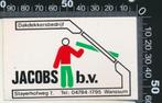 Sticker: Dakdekkersbedrijf Jacobs - Wanssum, Ophalen of Verzenden, Zo goed als nieuw, Bedrijf of Vereniging