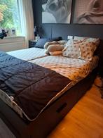 Ikea Brimnes bed met lades 180x200, Huis en Inrichting, Slaapkamer | Bedden, Ophalen, Zwart, Tweepersoons, Zo goed als nieuw