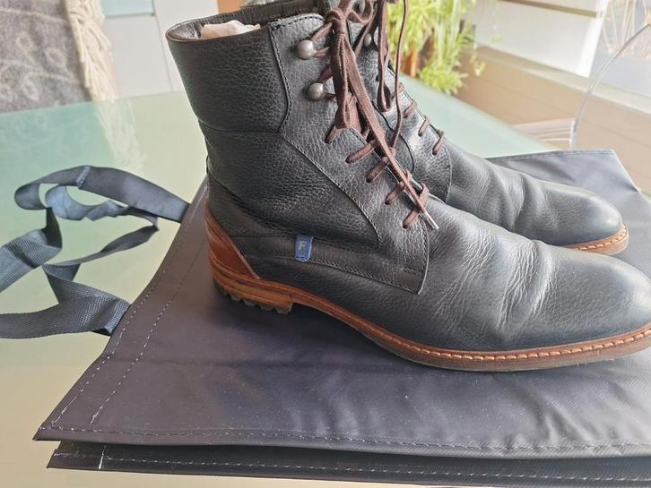 Floris van Bommel enkellaars mt 10 (44 H), Kleding | Heren, Schoenen, Zo goed als nieuw, Boots, Blauw, Ophalen of Verzenden