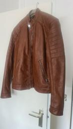 Leren Jas cognac, Kleding | Heren, Jassen | Zomer, Nieuw, Maat 48/50 (M), Bruin, H&M