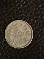 25 Cent 1897 - Koningin Wilhelmina, Postzegels en Munten, Munten | Nederland, Zilver, 25 cent, Ophalen of Verzenden, Koningin Wilhelmina