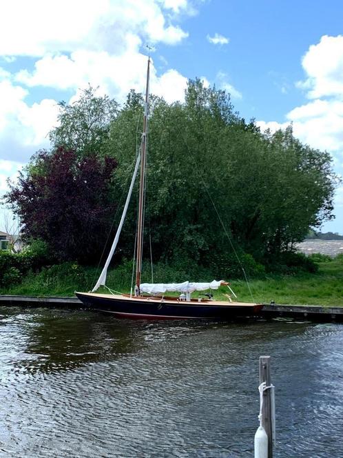 Klassieke Zeilboot Type Pampus (nr 172), Watersport en Boten, Open zeilboten, Gebruikt, Overige typen, 6 meter of meer, Hout, Buitenboordmotor