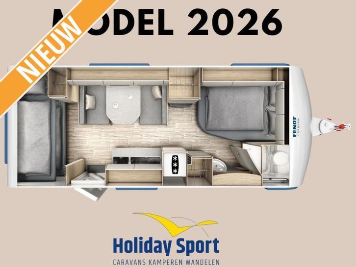 Fendt Bianco Selection 550 SKM modeljaar 2026, Caravans en Kamperen, Caravans, Bedrijf, tot en met 5, 1250 - 1500 kg, Treinzit