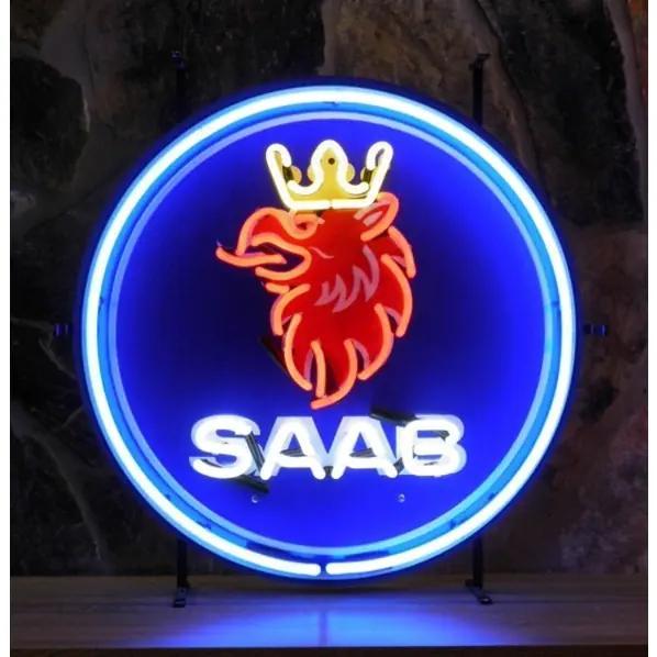Saab neon - nieuw - bij Bennies Fifties, Verzamelen, Merken en Reclamevoorwerpen, Nieuw, Lichtbak of (neon) lamp, Ophalen