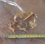 Arreslee met 2 rendieren, 24 karat gold plate, Ophalen of Verzenden