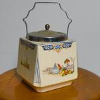 Antiek porseleinen Engelse koektrommel Art Deco, Ophalen of Verzenden