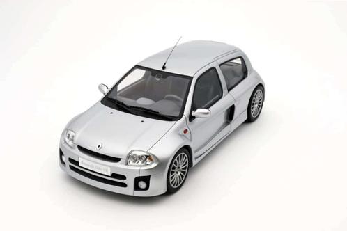 Renault Clio V6 Phase 1 Silver 2001, Hobby en Vrije tijd, Modelauto's | 1:18, Nieuw, Auto, OttOMobile, Ophalen of Verzenden