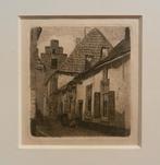 Ets Straatje te Grave Joh. Graadt van Roggen 1899 hxb: 8,7x8, Antiek en Kunst, Ophalen of Verzenden