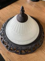 Plafondlamp met sierlijke rand, Ophalen of Verzenden, Zo goed als nieuw, Glas
