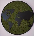 Wereldkaart van metaal en mos 68cm, Huis en Inrichting, Woonaccessoires | Wanddecoraties, Ophalen, Nieuw