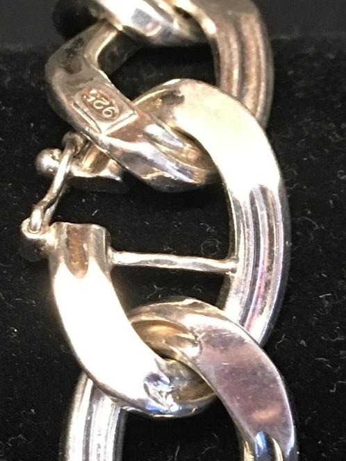 10) stoere massief sterling zilveren schakelarmband, Sieraden, Tassen en Uiterlijk, Kettingen, Gebruikt, Zilver, Zilver, Ophalen of Verzenden