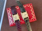 2x Cartier De Must, Leer, Polshorloge, NVT, Ophalen of Verzenden