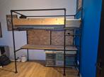 Steigerbuis hoogslaper met Bureau, Ophalen, Gebruikt, Eenpersoons, 200 cm