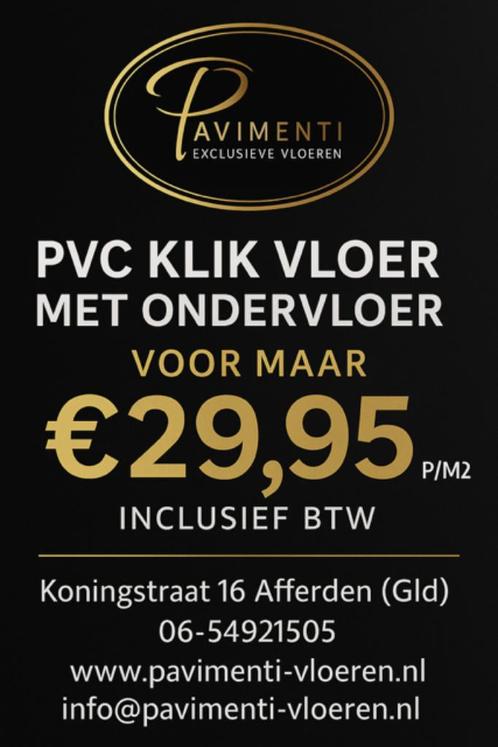 Pavimenti PVC klik vloer met ondervloer AA+ kwaliteit, Doe-het-zelf en Verbouw, Vloerdelen en Plavuizen, Nieuw, Overige typen