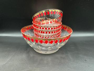 Vintage Italië 50s Dessert Schaaltjes en Grote Schaal beschikbaar voor biedingen