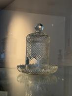 Kristallen Snoepjespot/beschuitpot met Diamant Slijpsel, Antiek en Kunst, Ophalen